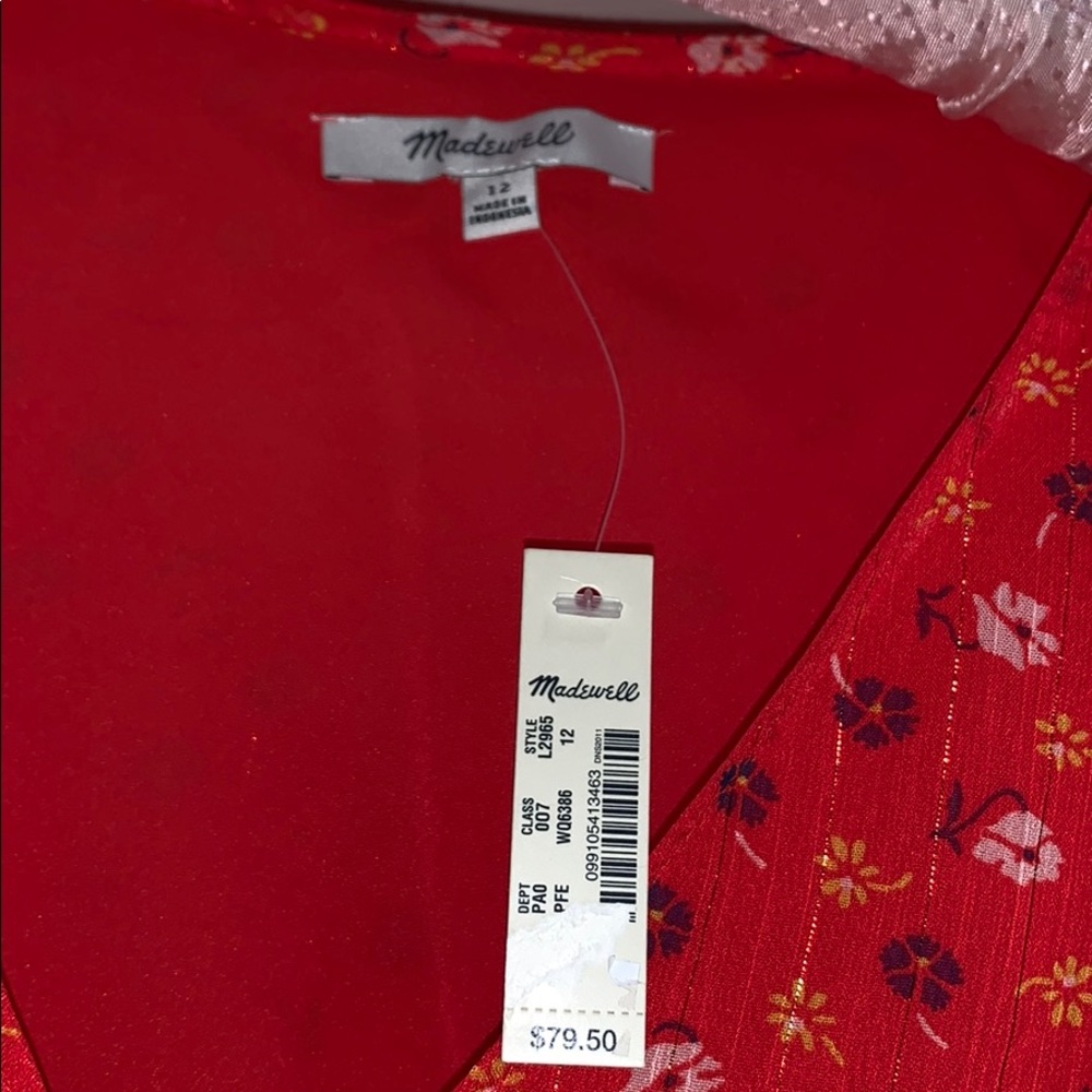 NWT Madewell Tiered Sleeve Peplum Prairie Posies - Picture 5 of 6